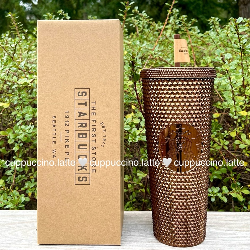 🤎NEW✨Starbucks Pike Place Market Bronze Mirror ‘Rachel’ Metallic Studded in Box